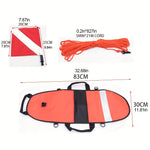 Spearfishing Buoy Hi-Visibility Inflatable Torpedo Buoy Float Signal With Dive Safety Flag Suitable for Scuba Diving Freediving Snorkeling Swimming
