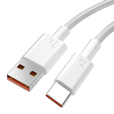 7A USB to Type-C Cable Support 6A/7A Fast Charging Data Transmission Protocol PVC Core Line 0.25M/1M/2M Long for Huawei Mate 40Pro for Xiaomi Mi12 for Samsung Galaxy Z Fold 2
