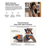 LinkMejor MIJIA Long-Handled Massage Gun 3 With 2 Message Modes 3 Levels Hot Compress 3 Gears Adjustable Low Noise 1900mAh Battery Portable Smart Massage Gun for Home Office