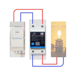 LinkMejor 63A Din Rail Smart Switch Relay APP Remote Control Timer Inching Function 2P Circuit Breaker Switch  Works with Alexa Google