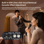 D1200 2.0-Channel Amplifier Board Bluetooth 5.0 50W+50W DC15-18V 5A Min AUX/FM/USB/TF/MIC Input 4-8 Ohm HiFi Stereo Subwoofer Support Karaoke Remote