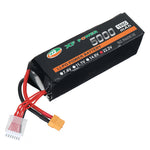 LinkMejor 22.2V 5000mAh 100C 6S LiPo Battery XT60 Plug with T Deans Plug for RC Drone