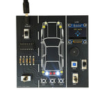 DC 5V Car Driving Simulator Kit DIY Electronics Project with LCD Speedometer Turn Signals Headlights Horn Function