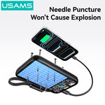 USAMS CD284 PB102 22.5W 37Wh 10000mAh Semi-Solid Power Bank with Digital Display External Battery Power Supply with 2 Inputs & 3 Outputs Support PD QC Fast Charging for iPhone  17 17 Pro 16 Pro Max 15 14 for Huawei Mate XT for OPPO for VIVO