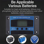 LinkMejor Solar Charge Controller 10A-100A with LCD Display for Lead-Acid and Lithium Batteries High Efficiency Maximizes Energy Harvest