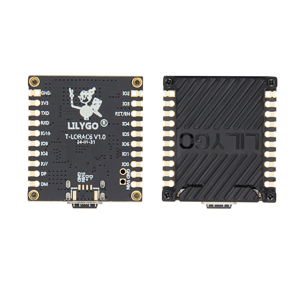 LinkMejor® T-LoRaC6 Main ESP32-C6 LoRa Module SX1262 868MHz 915MHz LoRaWAN Long Range Low Power Development Board Stamp Holes PCB