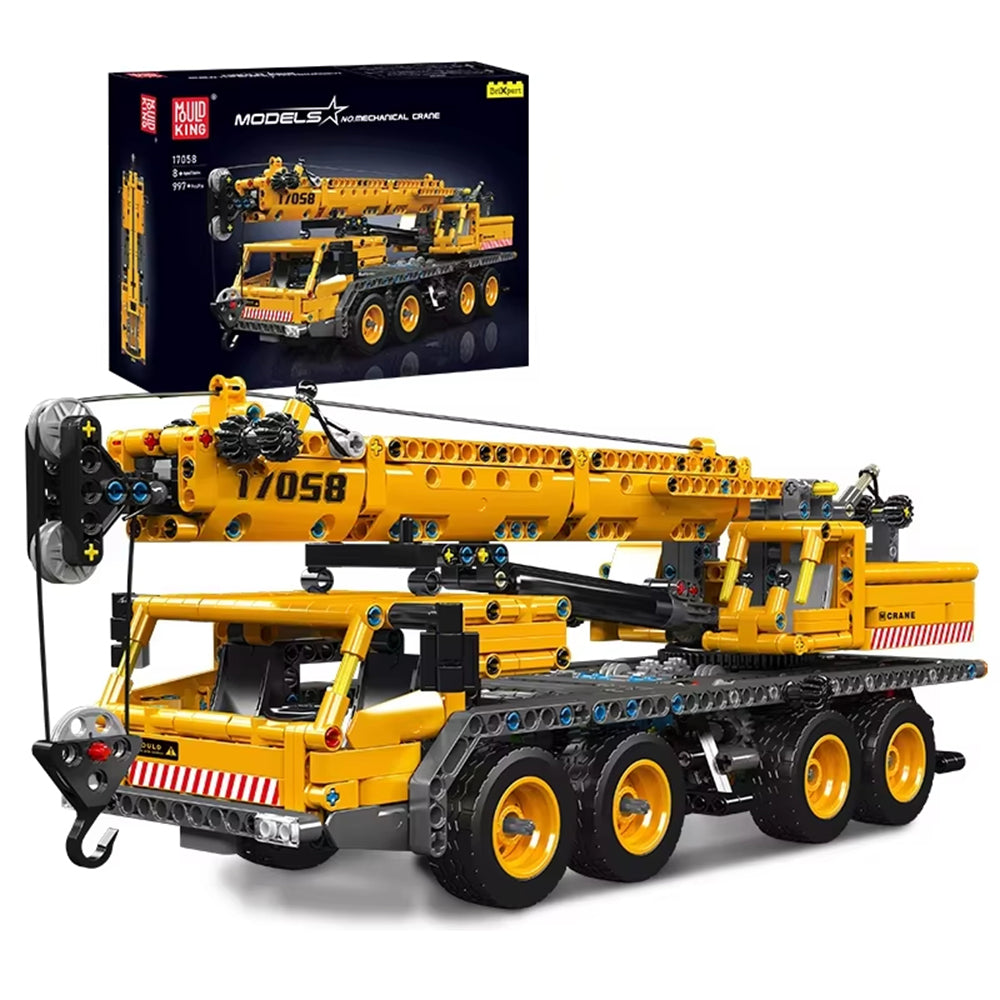 Mould King 17058 Technical Car Building Block Mechanical Crane Model Assembly Truck Brick Enginerring Toys Kids Christmas Gift