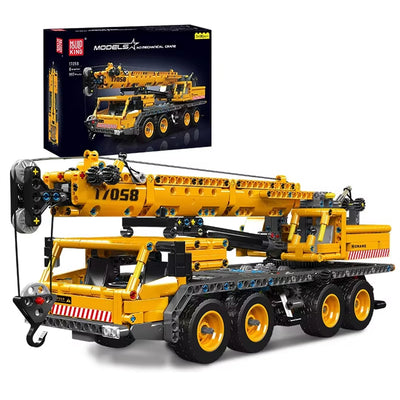 Mould King 17058 Technical Car Building Block Mechanical Crane Model Assembly Truck Brick Enginerring Toys Kids Christmas Gift