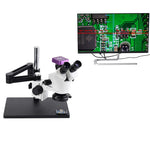 LinkMejor 51MP 2k Trinocular Stereo HDMI Microscope Camera 7X-45X Continuous HD Zoom Stereo Trinocular Microscope For Phone Repair