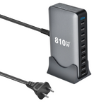 [GaN Tech] Bakeey YMX-810W 810W 10-Port USB PD Charger with Digital Display 5USB-A+5USB-C PD QC Fast Charging Desktop Charging Station EU Plug for iPhone 17 17Pro 16 Pro Max 15 14 for Samsung Galaxy W26 for Xiaomi 17pro for OPPO