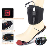 LinkMejor Winter USB Rechargeable Heated Insoles 3 Levels Feet Warm Shoe Pad Thermal Electric Foot Warmer Heating Feet Outdoor Sports