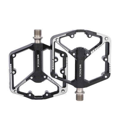LinkMejor DU 3 Bearing Bicycle Pedal Aluminum Alloy Anti-slip Widened Lightweight Labor-saving Bike Pedal for MTB Road Cycling