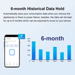 Ewelink WiFi Smart Energy Meter 70A+10A Clamp Sensor Real-Time Monitoring 6-Month Data Log Smart Home Automation Power Energy Savings App Voice Control with Alexa Google IFTTT