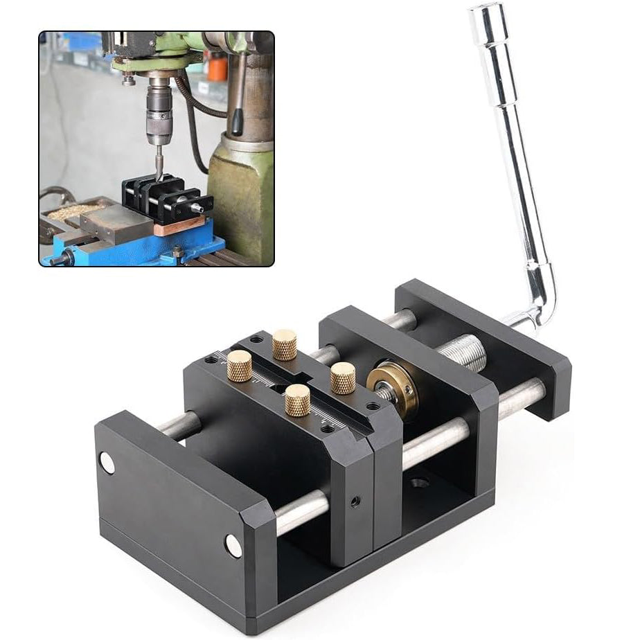 Ganwei Self Centering Woodworking Clamp Vise MGO-000-0167 CNC Aluminum Alloy Compact Design V Trough Precision Alignment Drill Press Tool