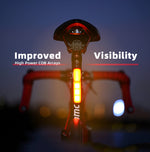 LinkMejor XliteBT Smart Brake-sensing Bicycle Taillight with Thief Alarm Type-C Charge Bike Rear Light LED Night Warning Bike Light
