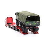 LinkMejor OH32N02 DIY KIT 1/32 RC Car Flatbed Semi Ramp Trailers Unassembled White Color Mini Truck Vehicles Models Toys