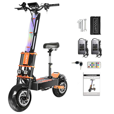 [USA Direct] TOURSOR X8P Electric Scooter 60V 38.8AH Battery 4000W*2 Dual Motors Recommended Top Speed 25KM/H 14inch Off-Road Tires 110KM Max Mileage 200KG Max Load Folding E-Scooter