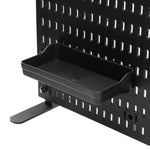 Portable Pegboard Organization Kit Multi Purpose Plastic Storage Board 90cm x 42cm Moisture Resistant Tool Free Assembly Adjustable Hooks and Trays Modular Design
