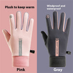 LinkMejor Winter Gloves for Women Fleece-Lined Windproof Warm Touchscreen-Compatible Anti-Slip Cycling Gloves for Skiing Hiking Outdoor Sports