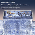 Tevorex Ultrasonic Jewelry & Glasses Cleaner 450ml Capacity High-Frequency Vibration Multifunctional Deep Cleaning Machine