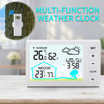 TS-FT006 Indoor Digital Thermometer and Hygrometer Mini LCD Wall Wireless Multifunctional Mini Clock with Humidity Weather Station