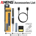 LinkMejor SL108 Electric Soldering Iron 96W PD QC Adjustable Temperature 100°C-450°C OLED Display Portable Fast Heat Soldering Iron Tools