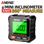 LinkMejor RN01 Digital Angle Gauge Magnetic Protractor Inclinometer 360 Degree Level Measurement Device LCD Display with Backlight Portable Design