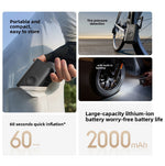 Xiaomi Mijia Home Portable Air Pump 3 - 150PSI Inflation, 2000mAh, 240g Ultra-Light, Preset Accurate Pressure and Micro-margin display, Suitable for Xiaomi SU7,YU7,SU7 Pro Car