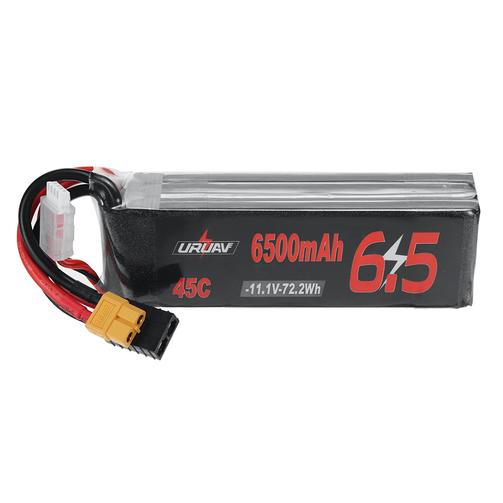 LinkMejor 11.1V 6500mAh 45C 3S LiPo Battery XT60 Plug for RC Drone