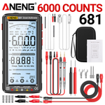 LinkMejor 681 Rechargable Digital Professional Multimeter Non-contact Voltage Tester AC/DC Voltage Meter Touch Screen Current Tester