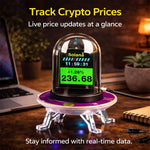 LinkMejor Smart Clock WiFi Weather Time Display Crypto Stock Monitor RGB LED Desk Clock Multi Function