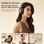 LinkMejor Evo Space bluetooth Headphone Gaming Headset ANC -45dB Depth Active Noise Canelling DNN Call Noise Reduction 40mm Titanium-plated Composite Diaphragm Hi-Res LHDC5.0 Audio 93H Playback Support Wired Connection Headphones with Mic