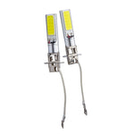 H1/H3 Pair Car LED Fog Lights 10W Front Fog Lights COB Chip Fog 6000K LED Headlight Light Bulb Super White for Fog Driving Light Daytime Running Light