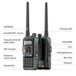 LinkMejor UV-S9 Plus Walkie Talkie Green Yellow Tri-Band 10W With USB Charger Powerful CB Radio Transceiver VHF UHF