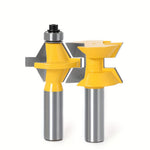 LinkMejor 120 Degree Lock Miter Router Bit 1/2 Inch 8mm 12mm Shank Tungsten Carbide Blades for Wood Slotting Tenoning Panel Joining