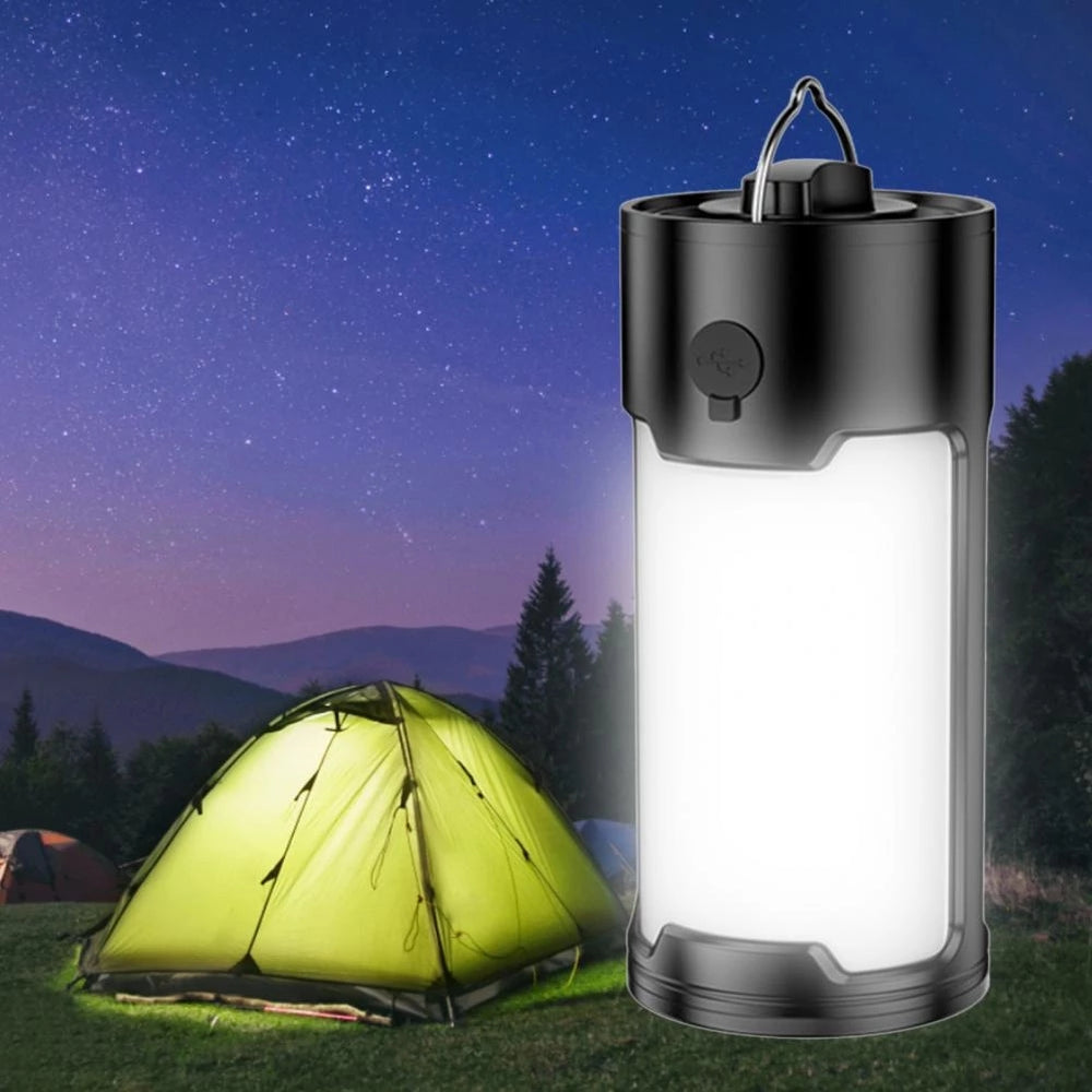 LinkMejor Camping Lantern Rechargeable Built-in 18650 Battery Portable Tent Lamp Outdoor Waterproof Camping Emergency Light