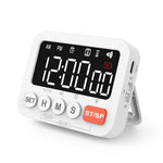 LinkMejor Digital Display Alarm Clock Timer Clock Timer Kitchen Baking Countdown Timer Time Reminder with 4 Brightness Levels Adjustment