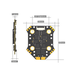 20x20mm LinkMejor Borg Mini F722 Flight Controller with 5V 12V BEC Output 4-6S 60A 4in1 ESC Stack for DJI O4 RC FPV Racing Drones