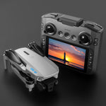 LinkMejor E88 GT WiFi FPV with 4.9inch Large LCD Screen Controller HD Dual Camera Optical Flow Positioning Brushless Foldable RC Drone Quadcopter RTF