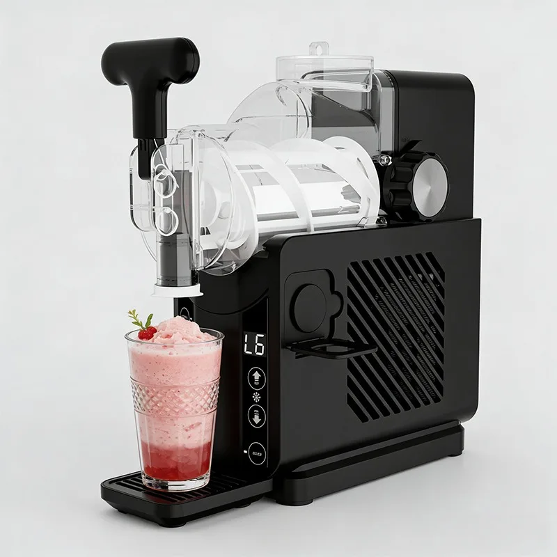 NovuLife YH1650 205W Slush Machine Countertop Frozen Drink Maker Ice Cream Maker Automatic Self-Cleaning 5 Preset Programs