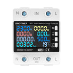 DDS6619 Tuya Smart WiFi Multifunctional Energy Meter 170~270V Voltage Range 0~63A Current Over/Under-Voltage Protection Remote Access High Accuracy Power Consumption Monitor