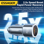 LinkMejor ES-CC16 89W 2-Port USB PD Car Charger Adapter USB-A+USB-C PD QC3.0 Support FCP SCP VOOC Fast Charging for iPhone 15 14 13 Pro for Huawei Nova Flip for Samsung Galaxy Z Flip6