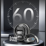 F206 TWS Headset Wireless bluetooth 5.49 Earphone 13mm Large Speaker 3D Stereo Surround Sound Dual Microphones Call Noise Cancelling 60H Playback LED Digital Display Magnetic Adsorption Touch Control Earhooks Sports Headphones
