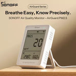 LinkMejor SAWF-07P AirGuard PM2.5/PM10 Matter Over WiFi Air Quality Monitor Sound Light Alarm Temperature Humidity Matter Compatible Smart Integration Alexa Apple Home
