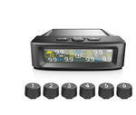 Solar Car TPMS Tire Pressure Monitoring System Automatic Safety Alarm System Tire Temperature Monitoring with 6 Sensors for Truck RV