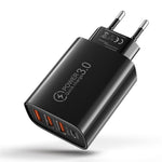 30W 4-Port USB PD Charger Dual USB-A+USB-C PD3.0 QC4.0+QC3.0 Support SCP FCP Fast Charging Wall Charger Adapter EU Plug for iPhone12 13 14 14 Pro 14Pro Max for Huawei Mate50 for Oppo Reno9 for Redmi K60 for Samsung Galaxy S23