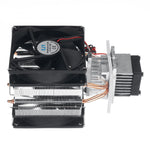 12V 10A Two-tube Cooler Semiconductor Refrigeration Cooling System DIY Kit for Mini Air Conditioner with Power Supply