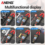 LinkMejor PN135 Clamp Meter Digital Multimeter 4000 Counts 600A 600V AC DC Voltage Current Tester Non Contact NCV Flashlight Backlight Auto Shut Off Data Hold Function 4000 Counts