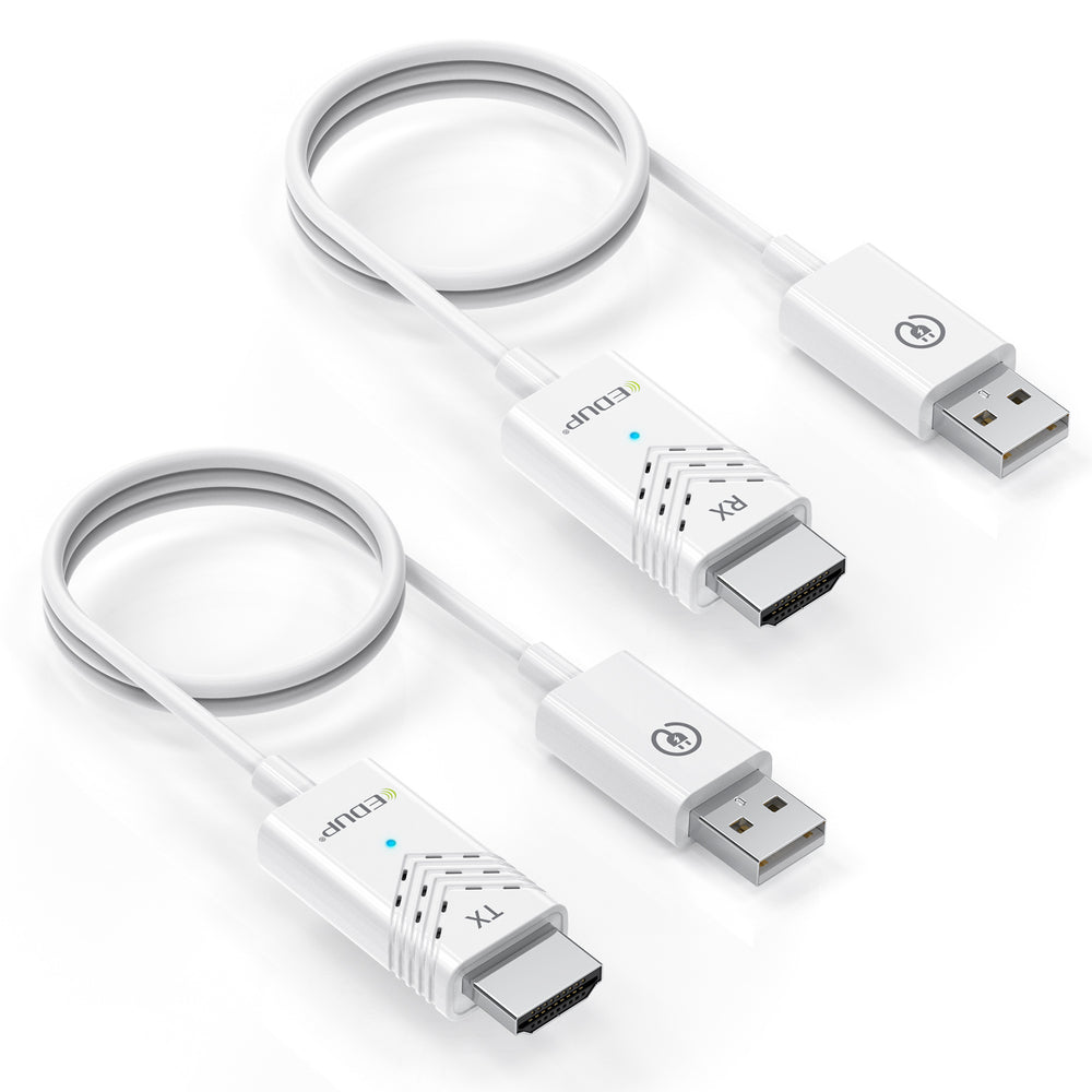 Upgraded EDUP Wireless HD Transmitter and Receiver Kit 1080P@60Hz Full HD Extender 50m Long Range 0.1s Delay Plug and Play Support Multi Device for Streaming Mirroring