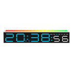 LinkMejor Light Table Clock LED Alarm Clock Speaker Display Colorful 3 Levels Brightness Dual Mode LED Lamp Strip Rhythm Pickup Design for Home Desktop
